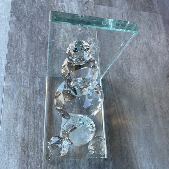 NWOT Clear Crystal Bookends with Diamond-shaped design - Picture 4 of 4